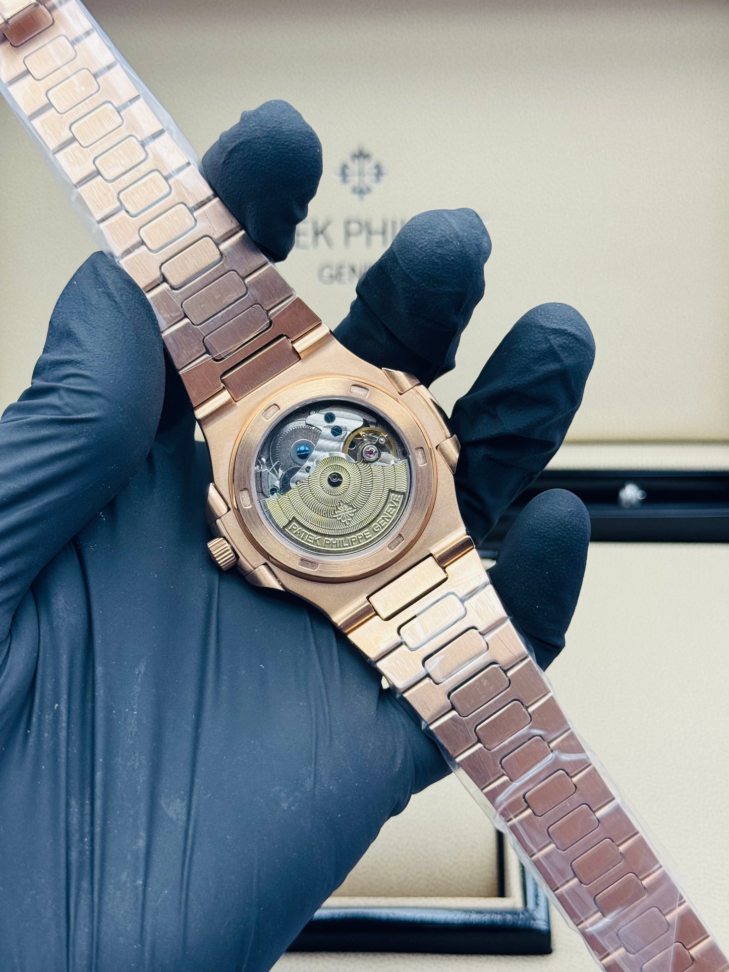 PATEK PHILLIPE MOONPHASE CALENDAR AUTOMATIC MODEL ROSE GOLD