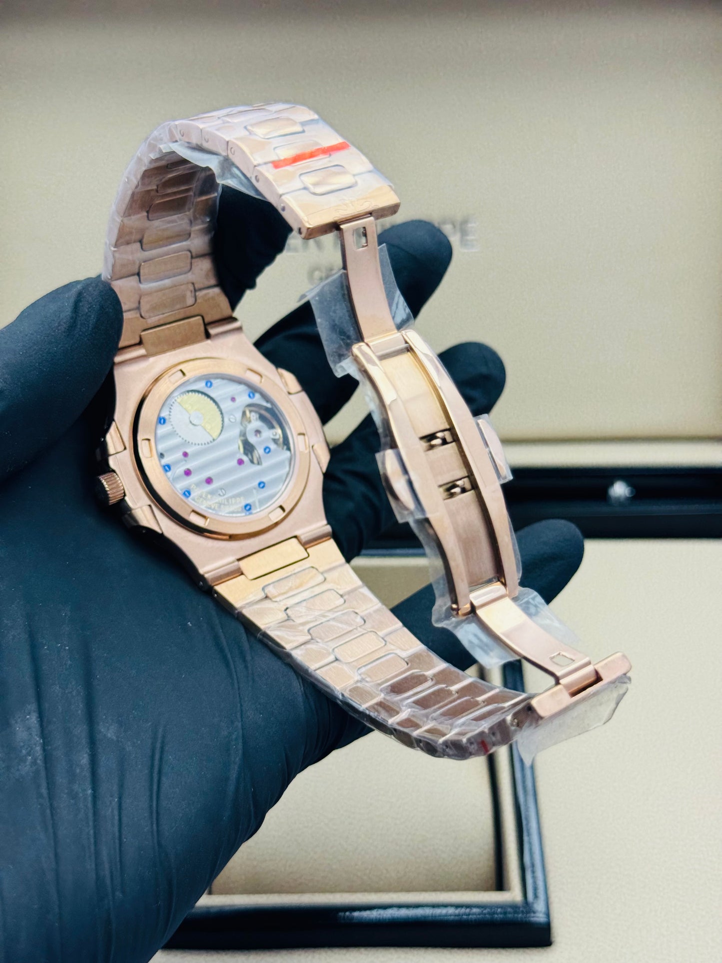 PATEK PHILLIPE NAUTILUS POWER RESERVE AUTOMATIC MODEL ROSE GOLD