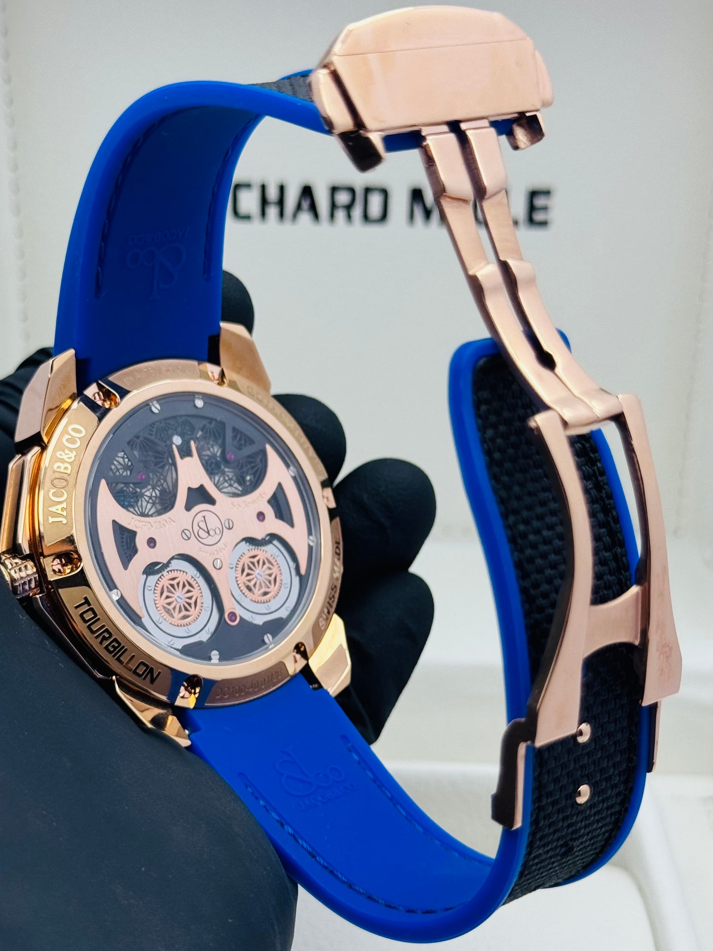 JACOB & CO. GOTHAM CITY BATMAN EDITION (Blue With Rose Gold Combo)