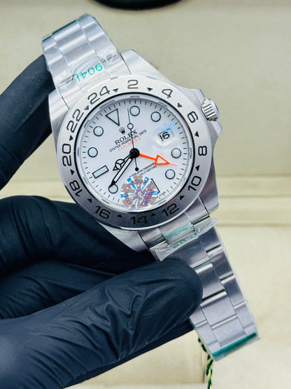 ROLEX EXPLORER II GMT WORKING AUTOMATIC MODEL CHAIN SILVER