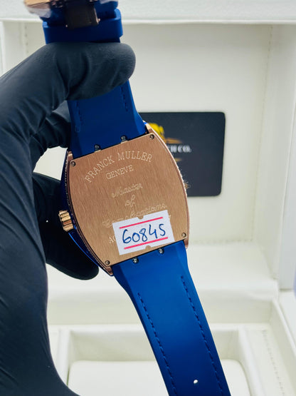 FRANCK MULLER STONES EDITION BLUE WITH ROSE GOLD COLOUR AUTOMATIC