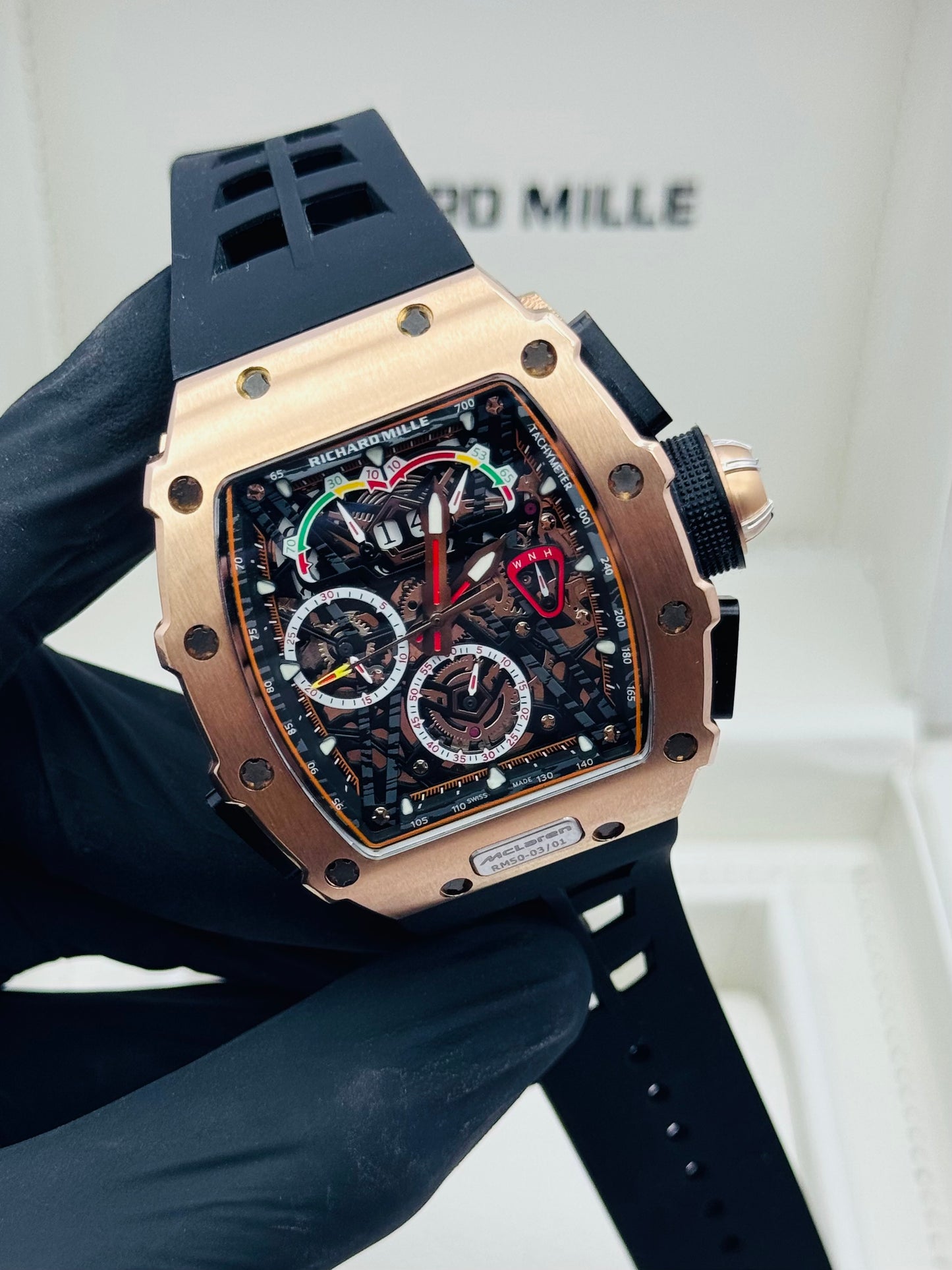 RICHARD MILLE RM-50/03/1 MCLAREN EDITION (BLACK WITH ROSE GOLD)