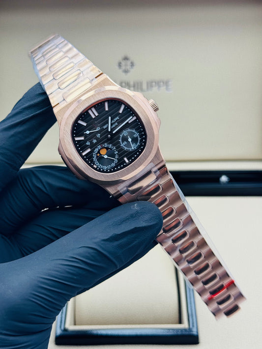 PATEK PHILLIPE NAUTILUS POWER RESERVE AUTOMATIC MODEL ROSE GOLD