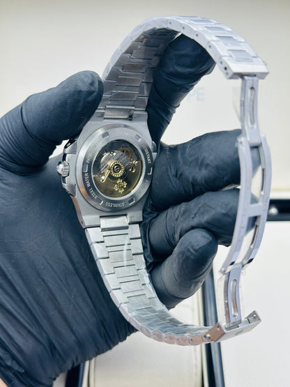 PATEK PHILLIPE RUBY STONES MODEL IN SILVER CHAIN AUTOMATIC