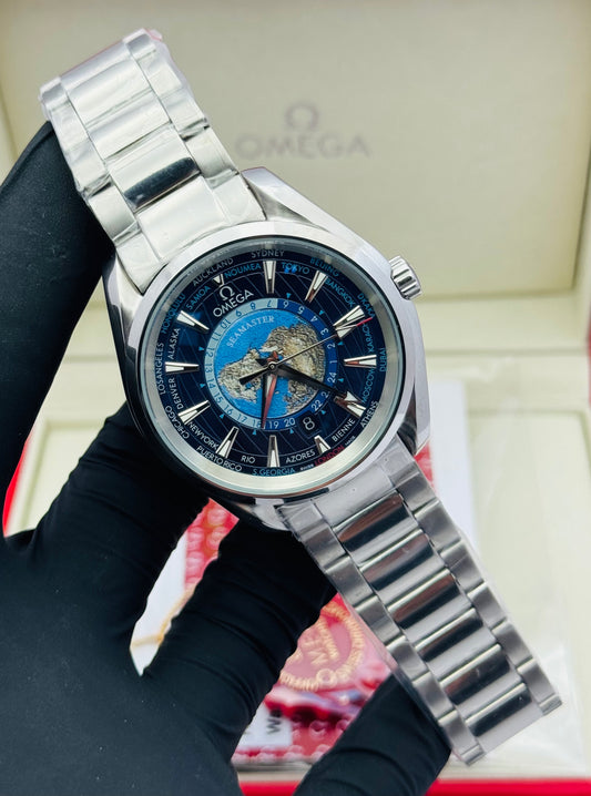OMEGA SEAMASTER WORLDMAP EDITION IN CHAIN
