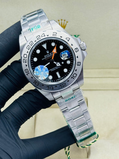 ROLEX EXPLORER II GMT WORKING AUTOMATIC MODEL CHAIN SILVER