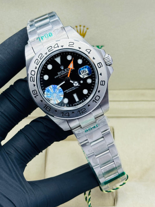 ROLEX EXPLORER II GMT WORKING AUTOMATIC MODEL CHAIN SILVER