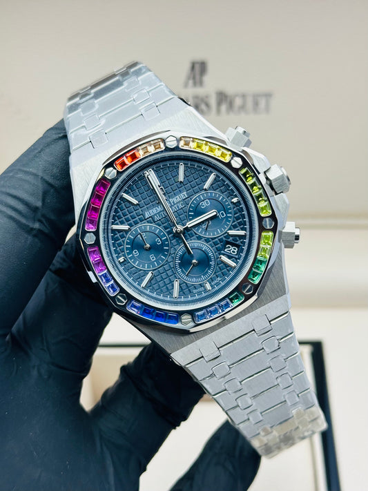 AP RAINBOW STONES CHRONOGRAPHS EDITION IN SILVER QUARTZ