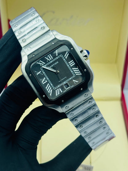 CARTIER SANTOS SHADED BEZZLE AUTOMATIC MODEL