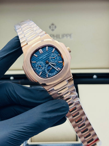 PATEK PHILLIPE THREE CHRONOGRAPHS CALENDAR AUTOMATIC MODEL ROSE GOLD