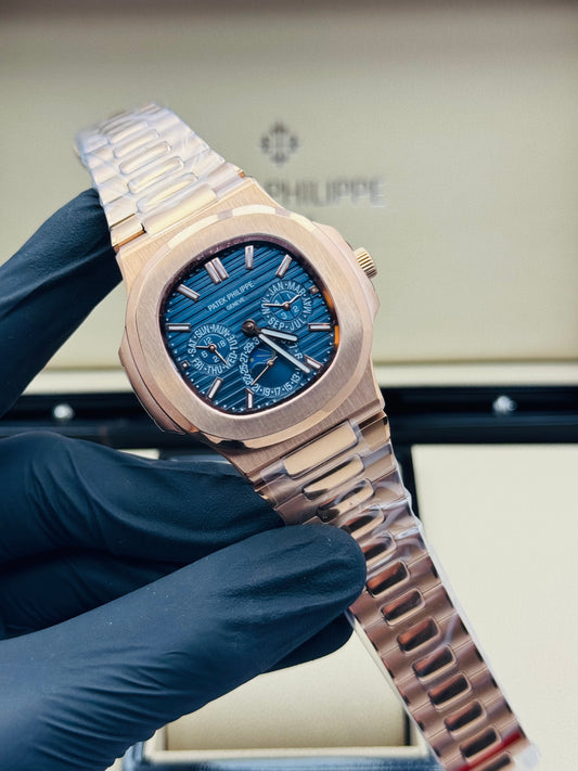 PATEK PHILLIPE THREE CHRONOGRAPHS CALENDAR AUTOMATIC MODEL ROSE GOLD