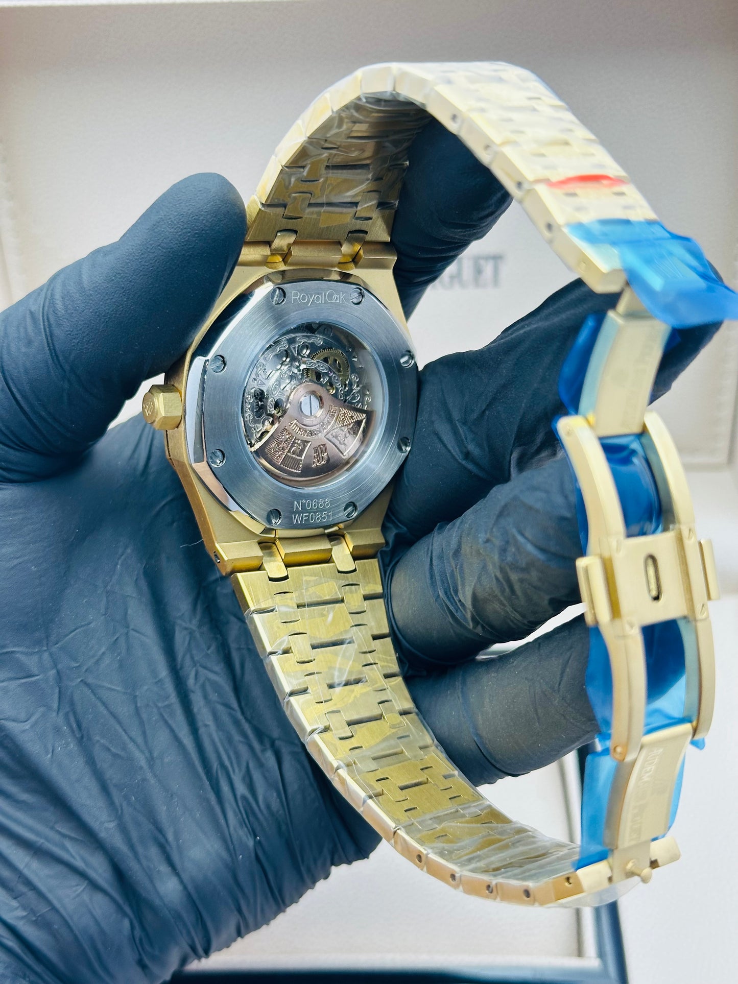 AP RAINBOW STONES EDITION FROSTED CHAIN IN GOLDEN AUTOMATIC