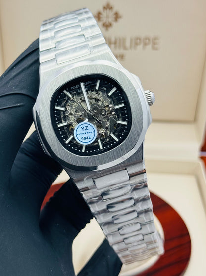PATEK PHILLIPE NAUTILUS SKELETON MODEL SILVER AUTOMATIC