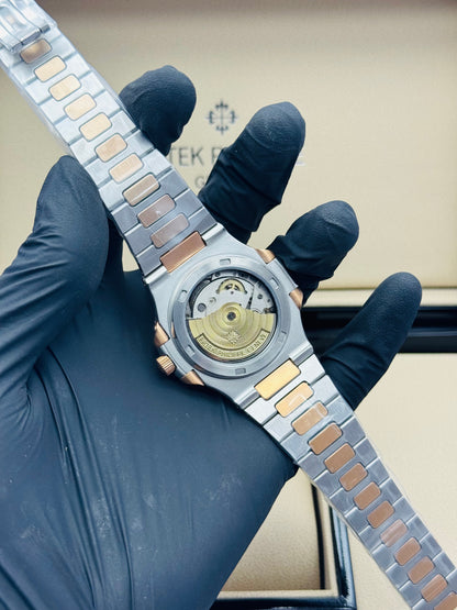 PATEK PHILLIPE THREE CHRONOGRAPHS CALENDAR AUTOMATIC MODEL 2-TONE ROSE GOLD