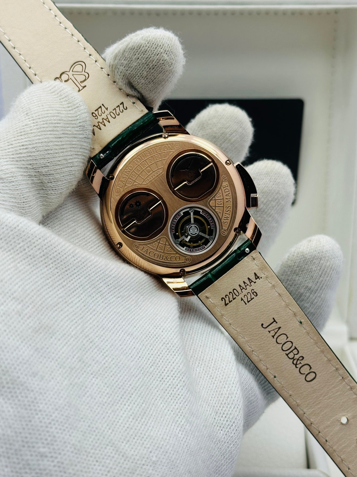 JACOB & CO. CASINO STONES EDITION GREEN COLOUR QUARTZ