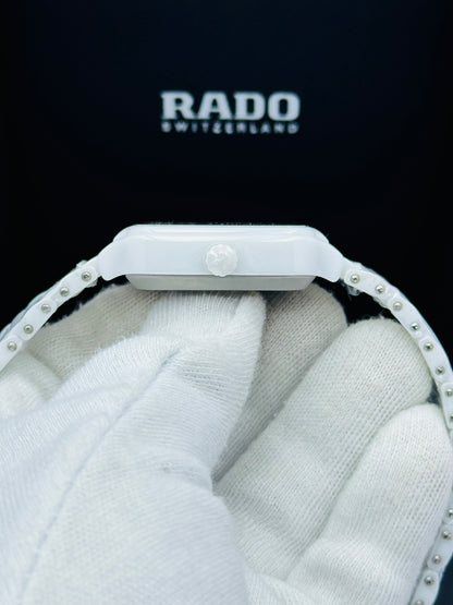 RADO SQUARE SHAPE ALL WHITE CERAMIC MODEL AUTOMATIC