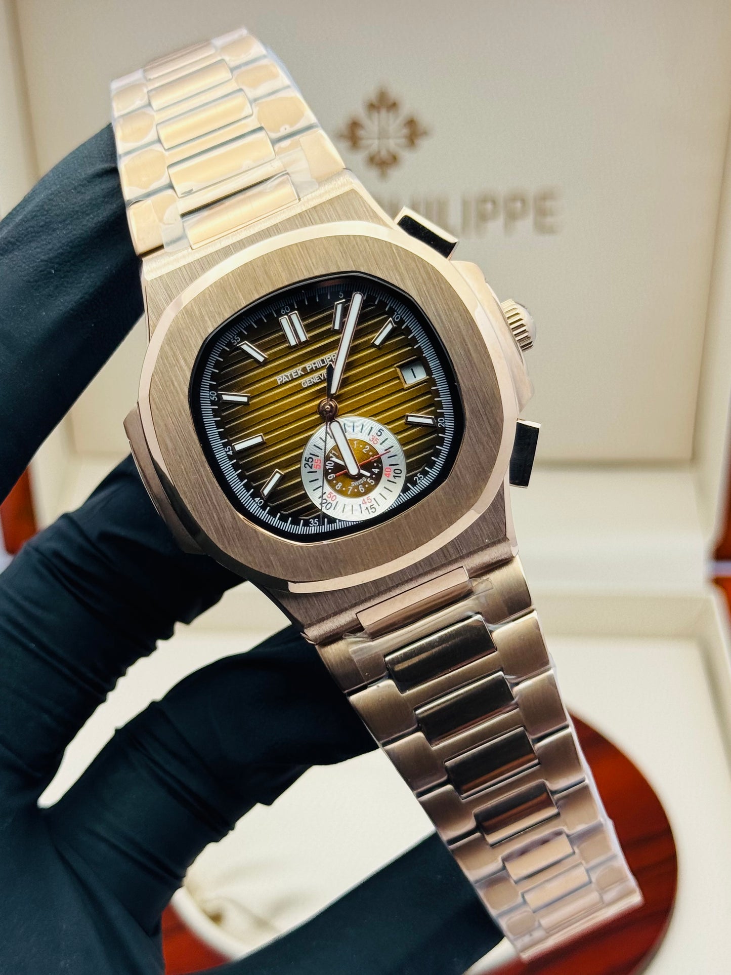 PATEK PHILLIPE DOWNSECOND MODEL ROSE GOLD AUTOMATIC