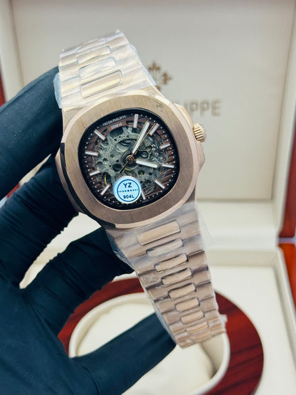 PATEK PHILLIPE NAUTILUS SKELETON MODEL ROSE GOLD AUTOMATIC