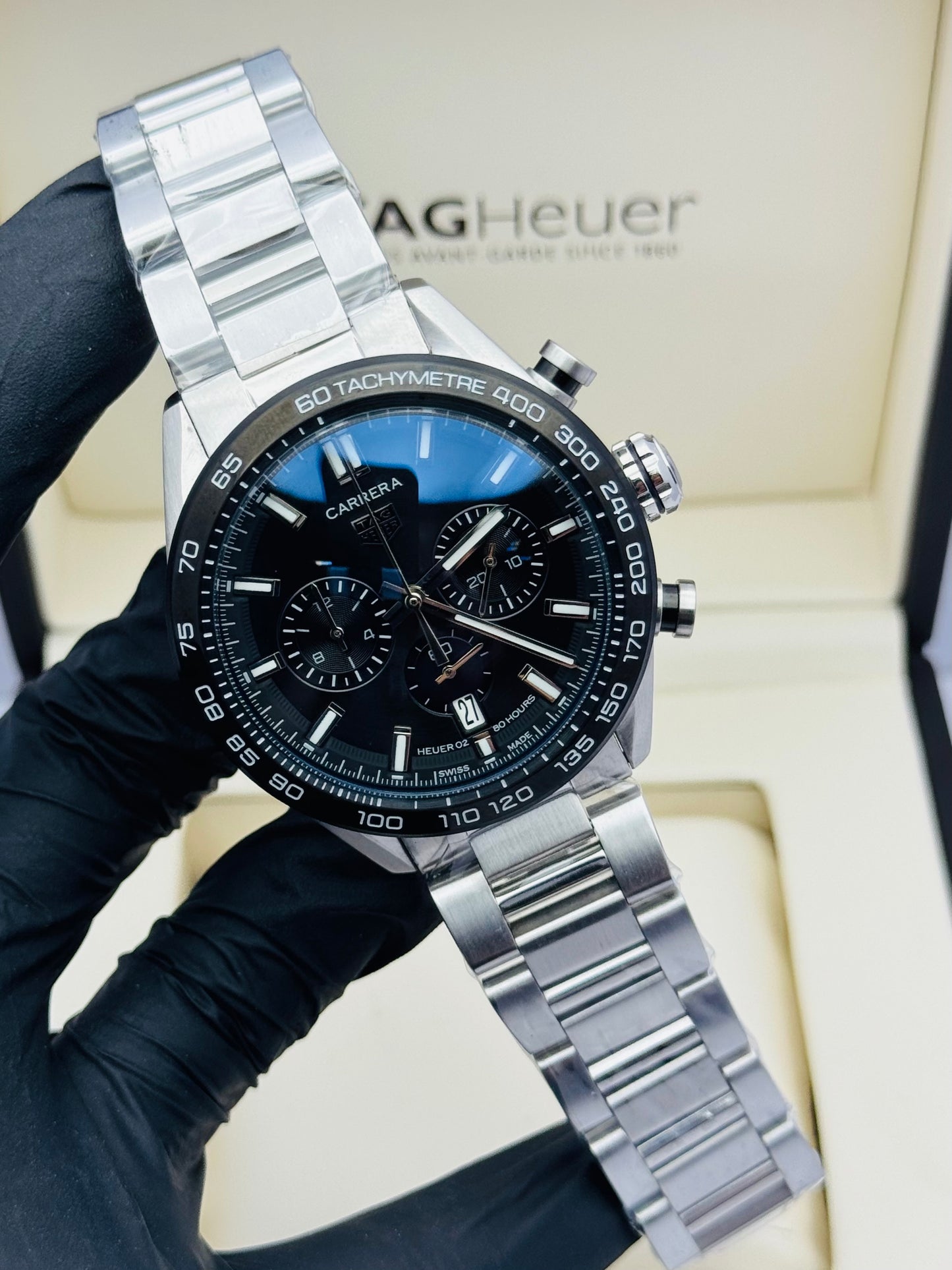 TAG HEURE CARERRA CALIBRE HEURE 2 CHRONOGRAPHS MODEL QUARTZ