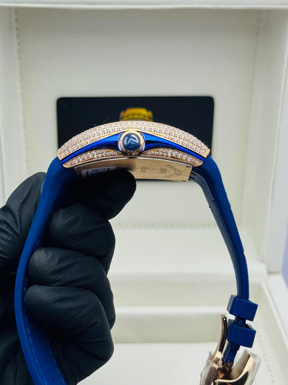 FRANCK MULLER STONES EDITION BLUE WITH ROSE GOLD COLOUR AUTOMATIC