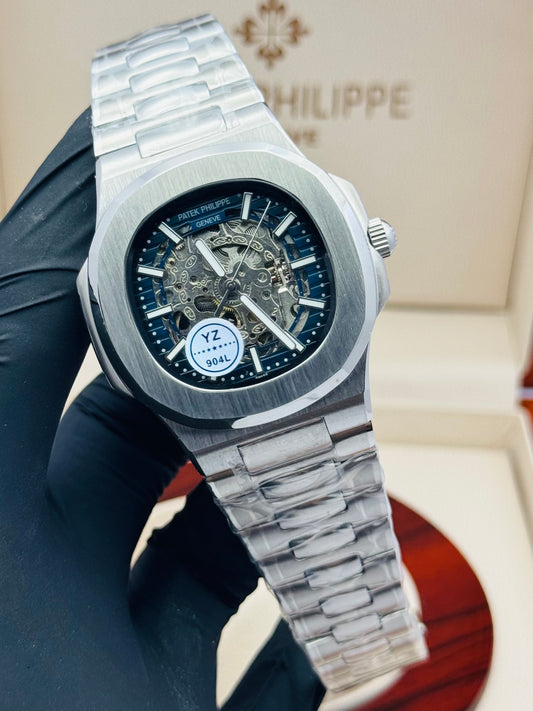 PATEK PHILLIPE NAUTILUS SKELETON MODEL SILVER AUTOMATIC