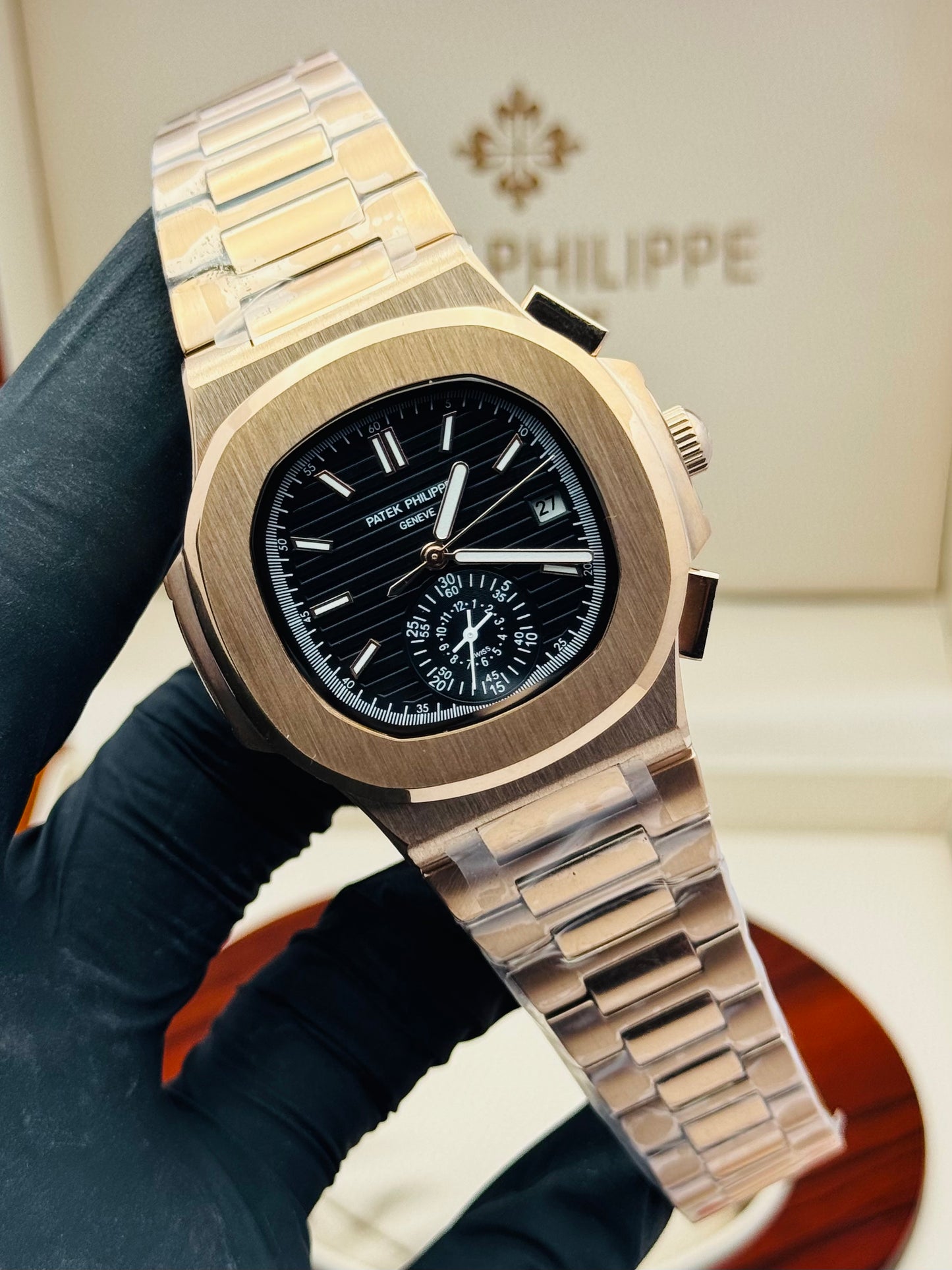 PATEK PHILLIPE DOWNSECOND MODEL ROSE GOLD AUTOMATIC