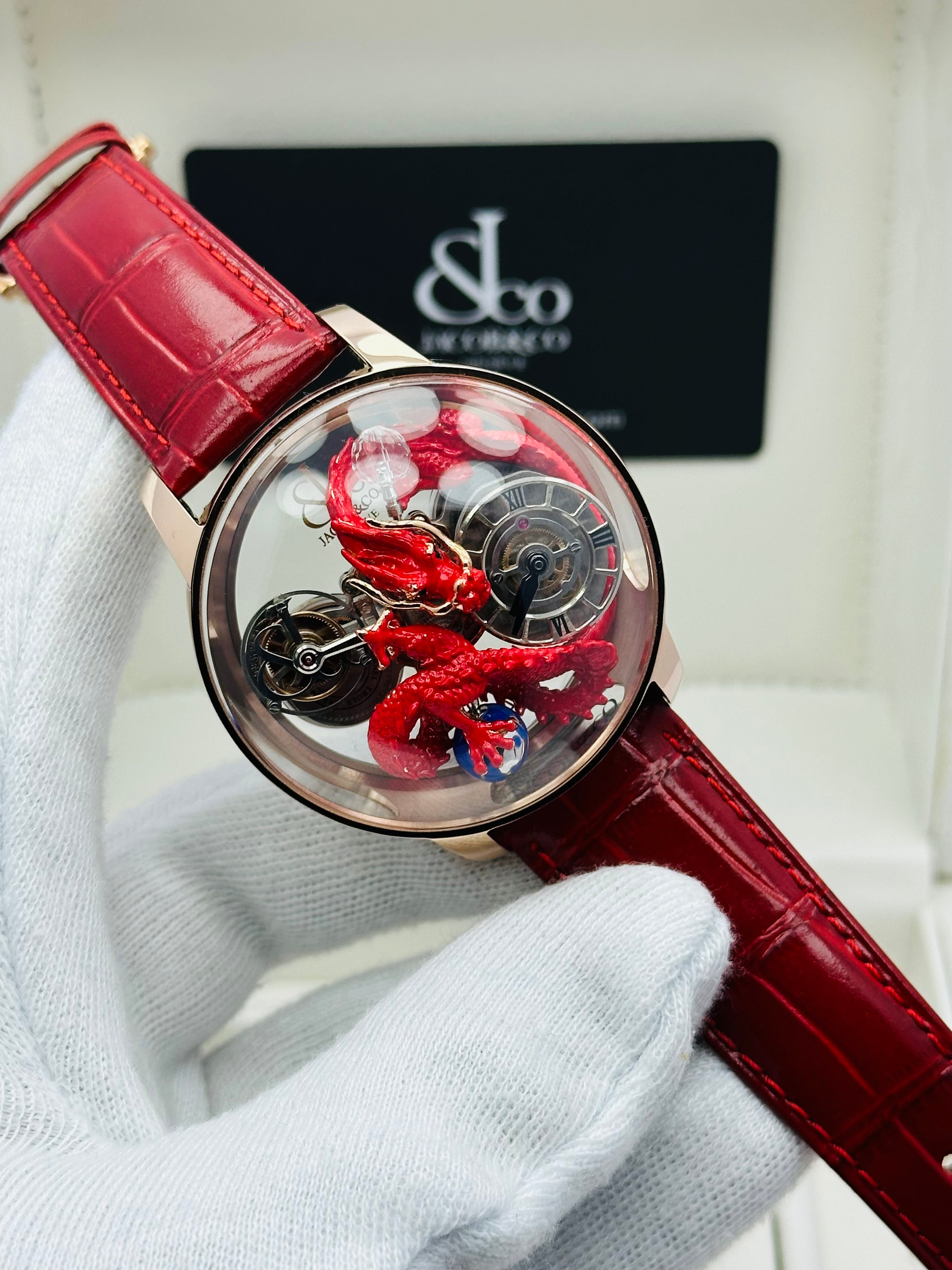 JACOB & CO. DRAGON ASTRONOMIA RED EDITION QUARTZ – Prime Time Watch Co.