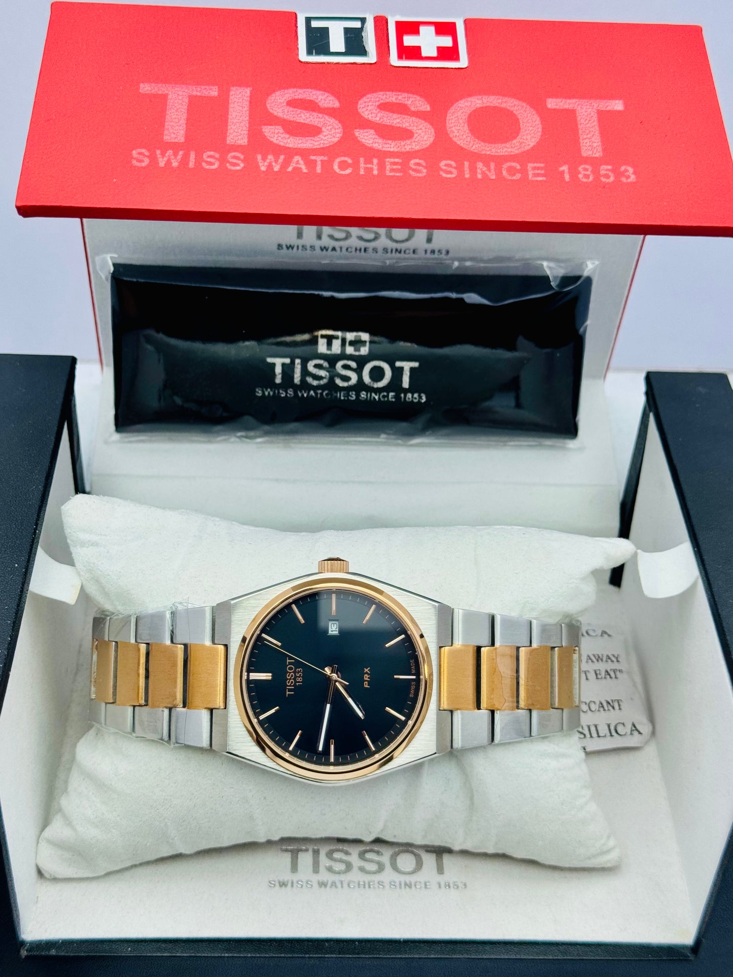TISSOT PRX MODEL 2-TONE QUARTZ