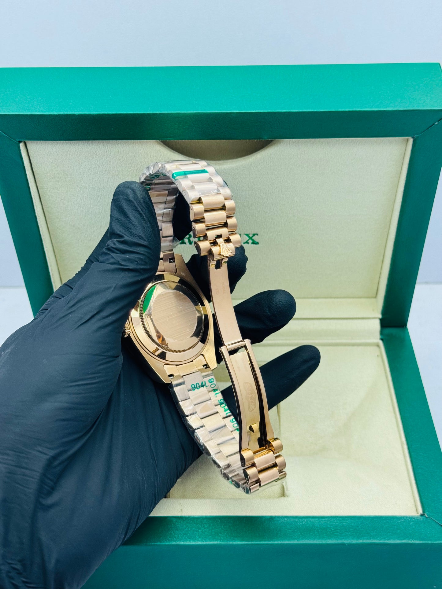 ROLEX DAY-DATE STONES EDITION ROSE GOLD CHAIN AUTOMATIC MODEL