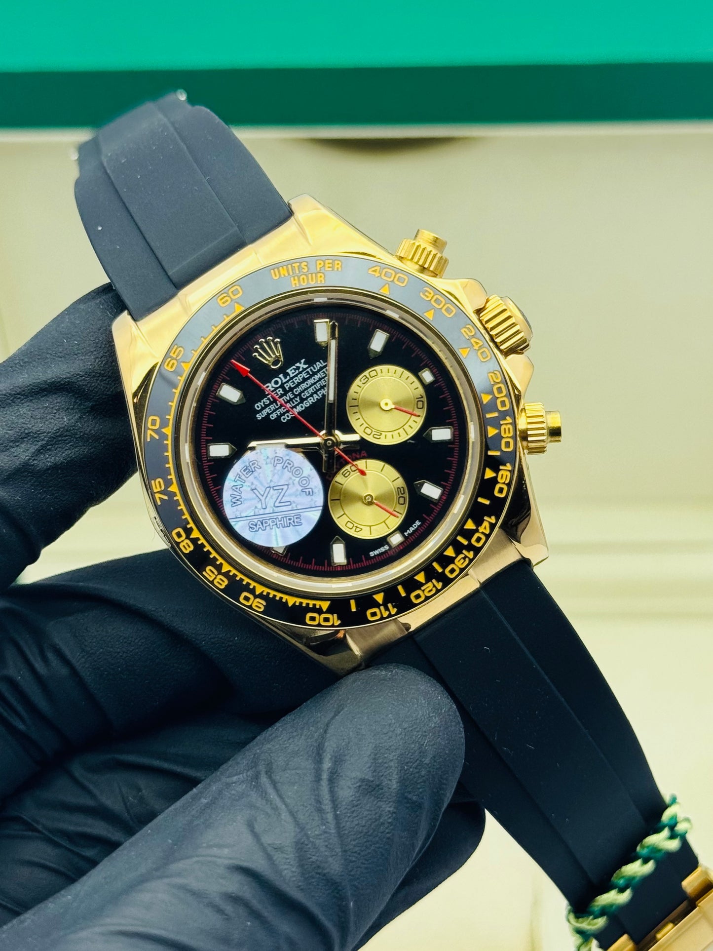 ROLEX DAYTONA RUBBER STRAPS MODEL GOLDEN CASE AUTOMATIC