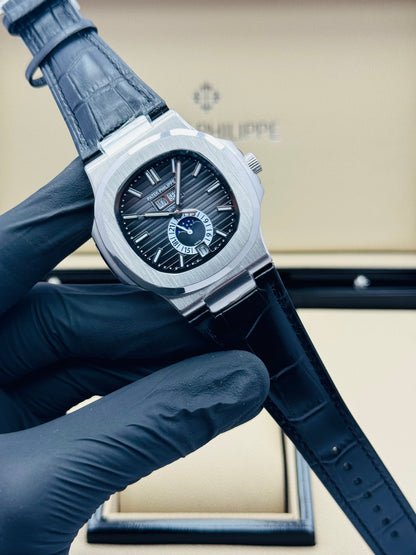 PATEK PHILLIPE MOONPHASE CALENDAR AUTOMATIC MODEL IN LEATHER STRAPS