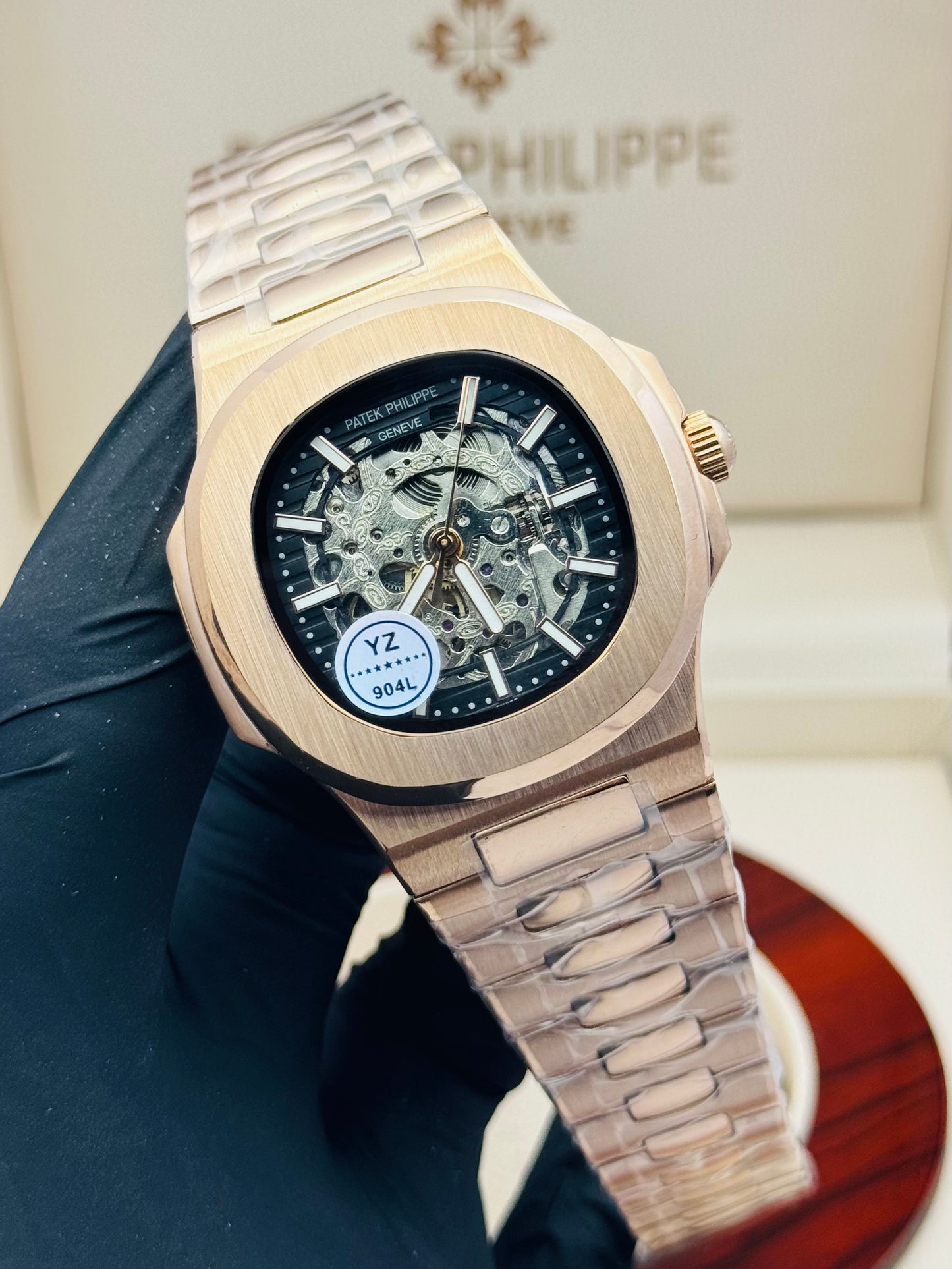 PATEK PHILLIPE NAUTILUS SKELETON MODEL ROSE GOLD AUTOMATIC