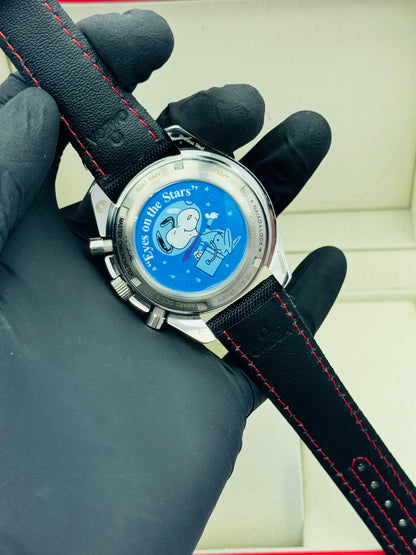 OMEGA SNOOPY AUTOMATIC CHRONOGRAPHIC MODEL IN FABRIC STRAPS