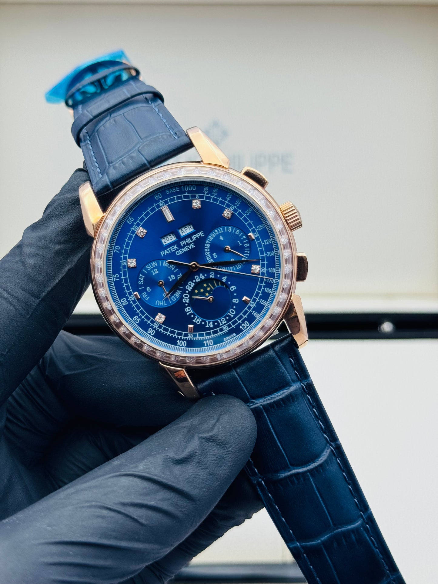 PATEK PHILLIPE 7-FUNCTIONS CENTURY BAGUETTE STONES MODEL