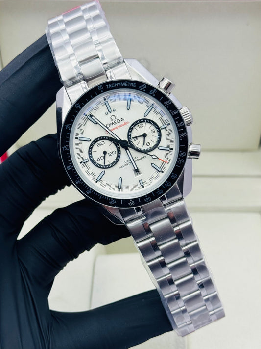 OMEGA SPEEDMASTER AUTOMATIC DOUBLE CHRONOGRAPHIC MODEL IN CHAIN