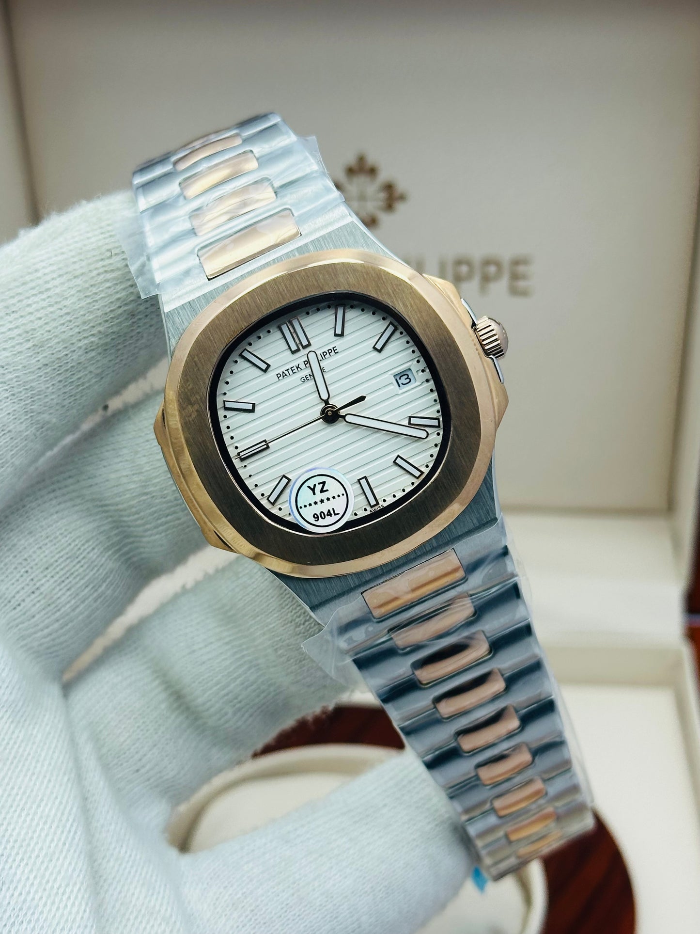 PATEK PHILLIPE NAUTILUS 2-TONE MODEL AUTOMATIC
