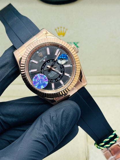 ROLEX SKYDWELLER AUTOMATIC MODEL IN RUBBER STRAPS