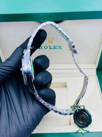 ROLEX DAY-DATE STONES EDITION IN SILVER CHAIN AUTOMATIC