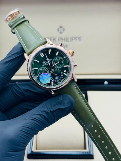 PATEK PHILLIPE 4-NEEDLE LIMITED CALENDAR EDITION LEATHER STRAPS MODEL