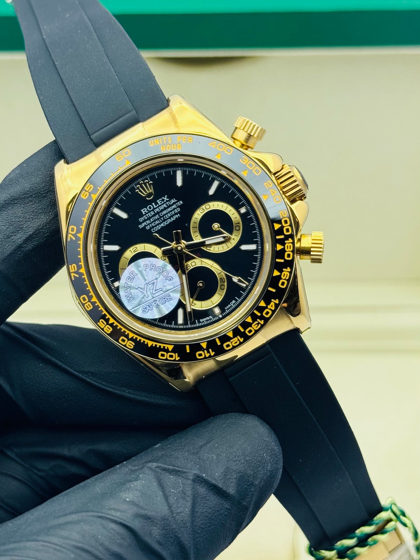 ROLEX DAYTONA RUBBER STRAPS MODEL GOLDEN CASE AUTOMATIC