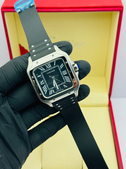CARTIER SANTOS RUBBER STRAP MODEL AUTOMATIC