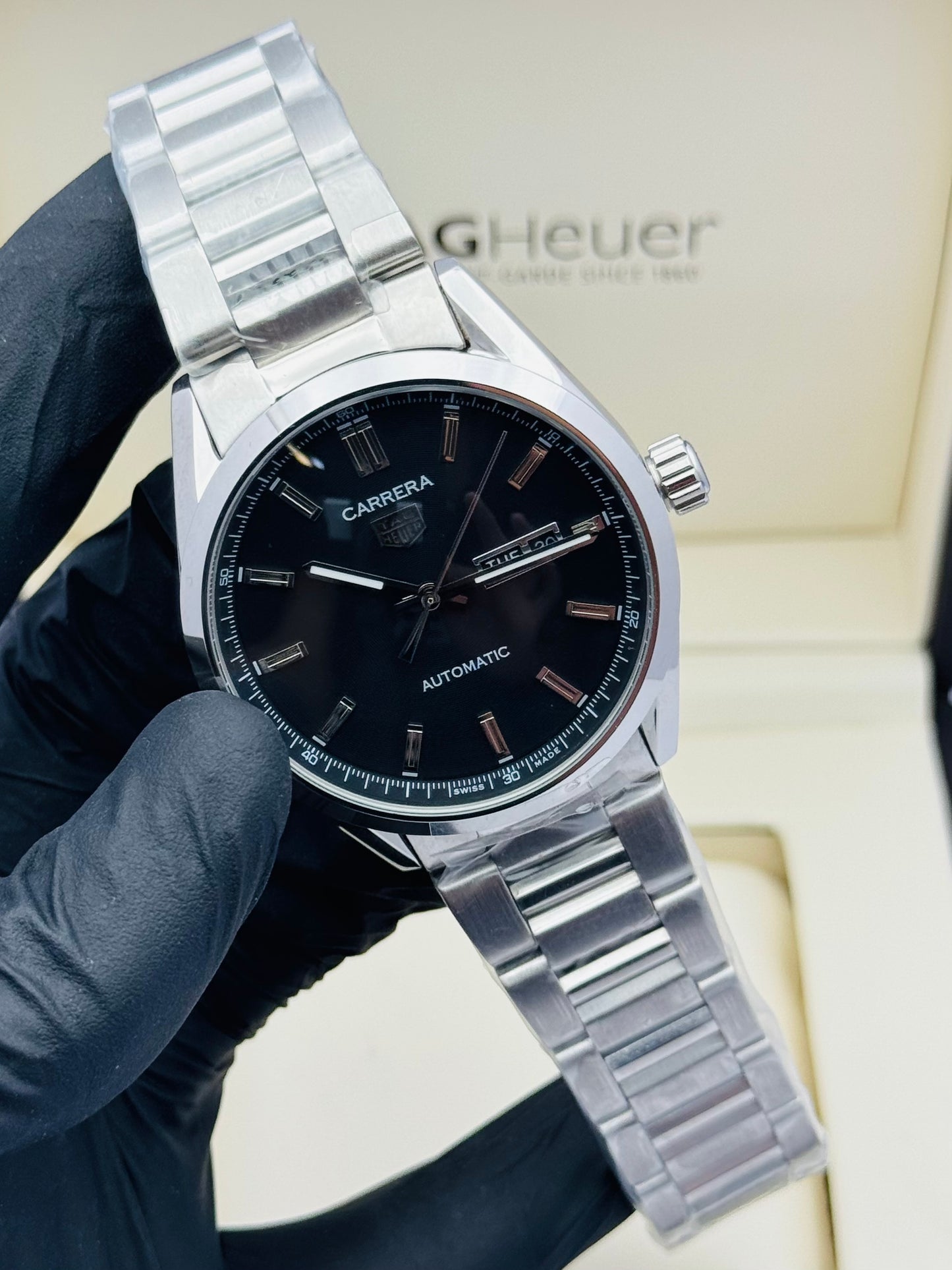 TAG HEURE CALIBRE 5 MODEL CHAIN SILVER AUTOMATIC