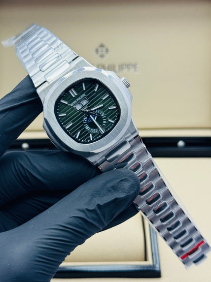 PATEK PHILLIPE MOONPHASE CALENDAR AUTOMATIC MODEL SILVER