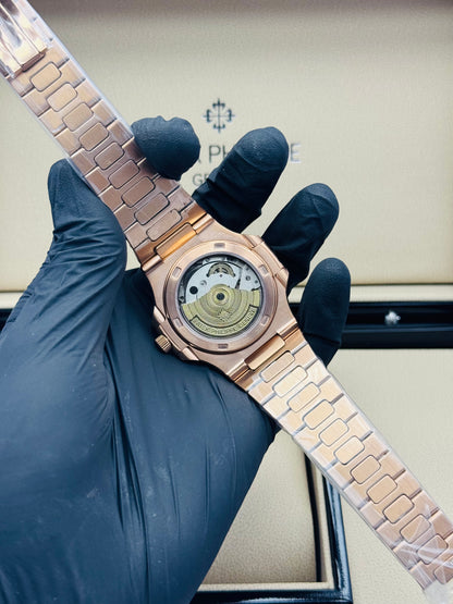 PATEK PHILLIPE THREE CHRONOGRAPHS CALENDAR AUTOMATIC MODEL ROSE GOLD