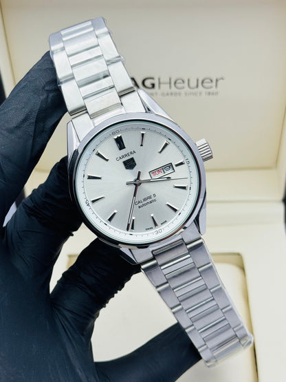 TAG HEURE CALIBRE 5 MODEL CHAIN SILVER AUTOMATIC