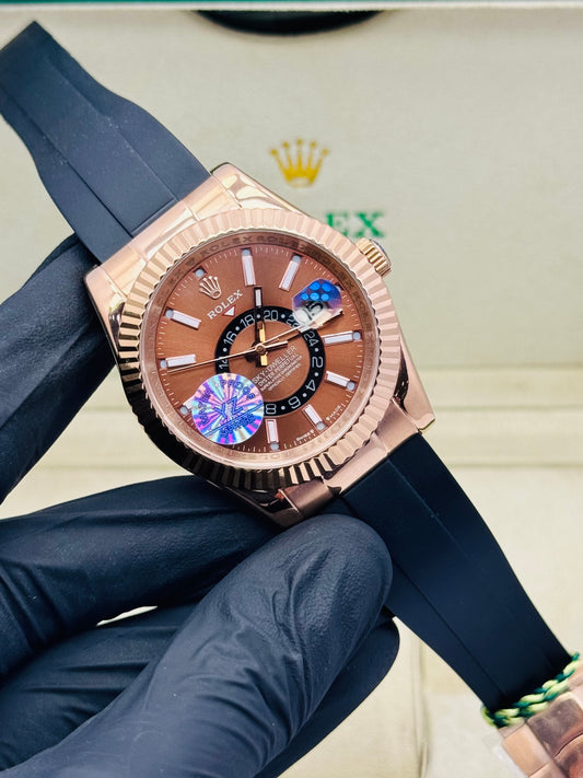ROLEX SKYDWELLER AUTOMATIC MODEL IN RUBBER STRAPS