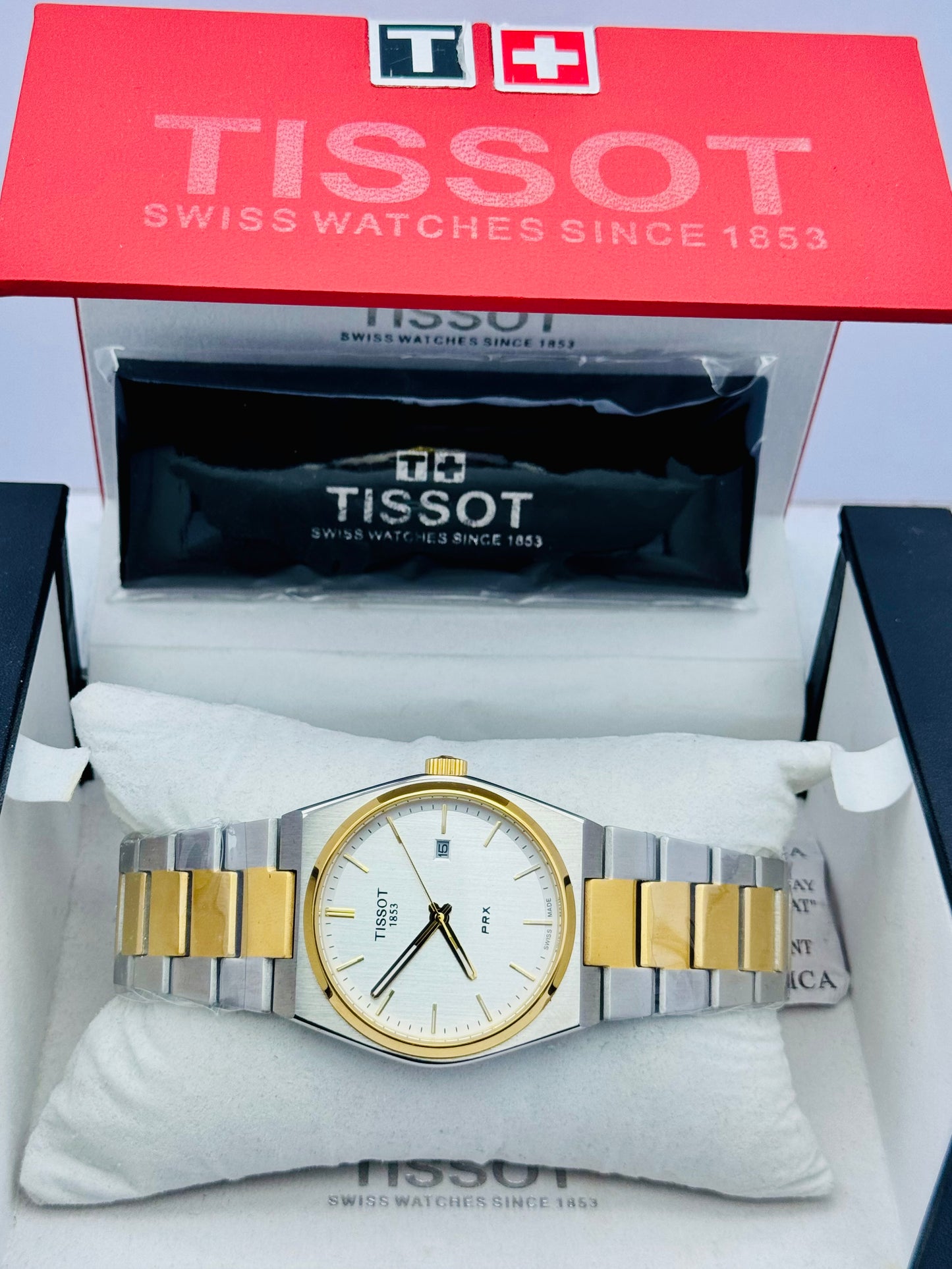 TISSOT PRX MODEL 2-TONE QUARTZ