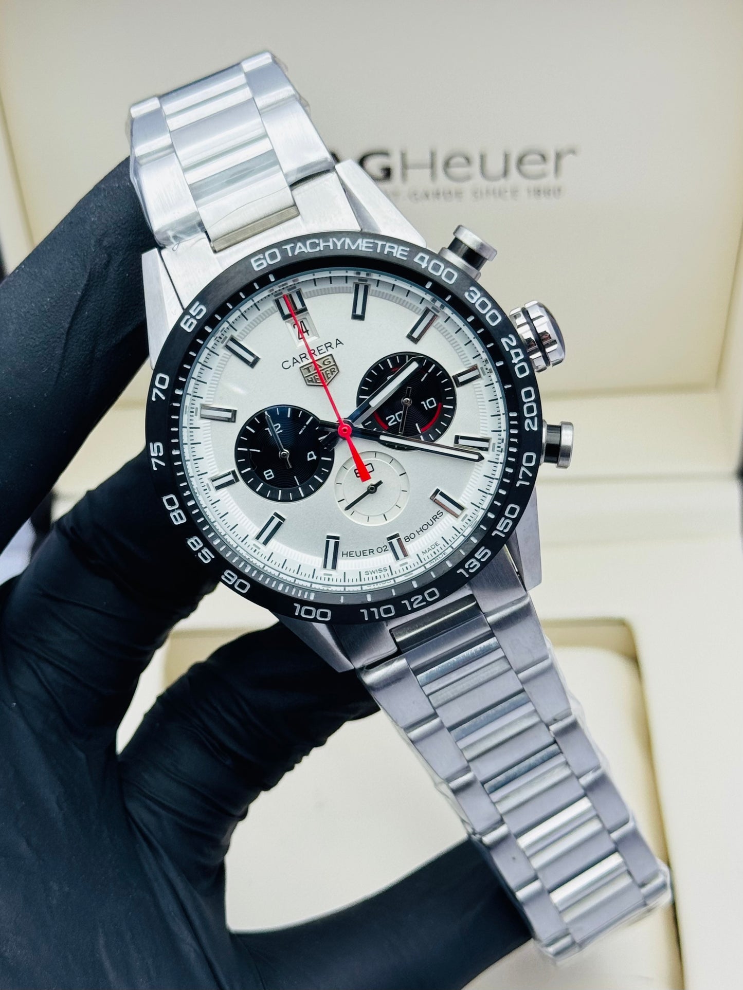 TAG HEURE CARERRA CALIBRE HEURE 2 CHRONOGRAPHS MODEL QUARTZ