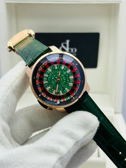 JACOB & CO. CASINO STONES EDITION GREEN COLOUR QUARTZ