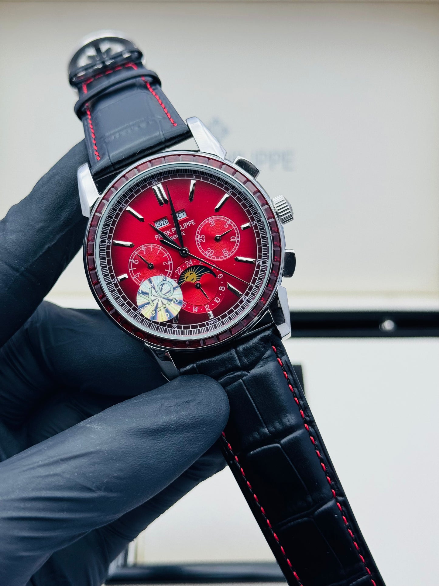 PATEK PHILLIPE 7-FUNCTIONS CENTURY RUBY STONES MODEL